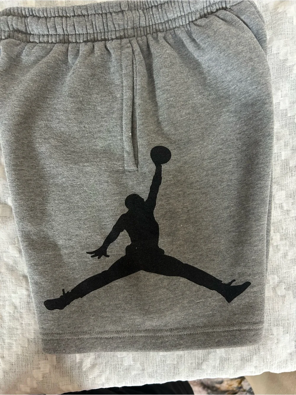 Jordan Gray kids Athletic Shorts with Jumping Silhouette